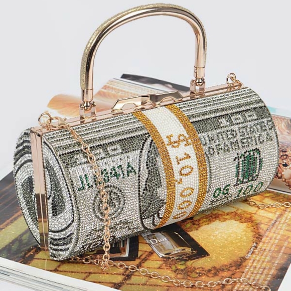 Money Rhinestone Bag - Picture 2 of 5